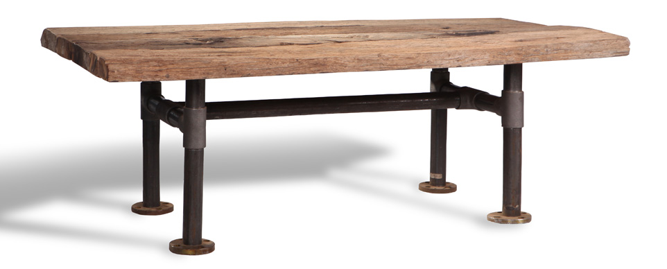 Solid Wood Top with metal legs table - ordering custom made furniture in Bali